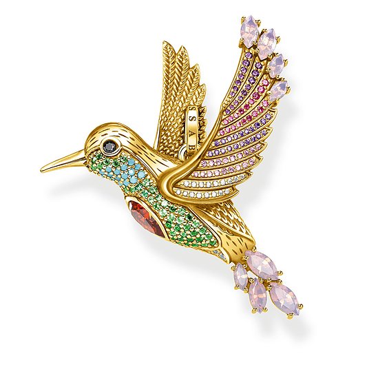 Thomas Sabo Colourful Hummingbird Pendant - PE875-488-7